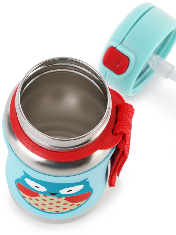 Skip Hop Pipetli Paslanmaz Çelik Suluk - Baykuş