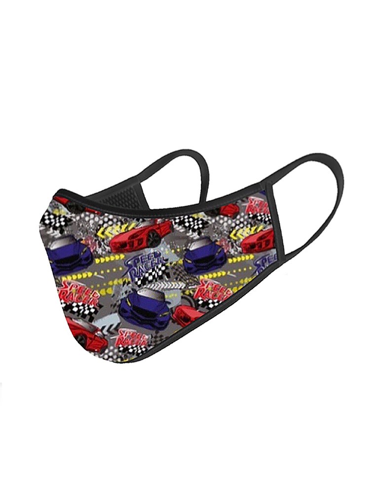 3 Katlı Çocuk Maskesi - Araba