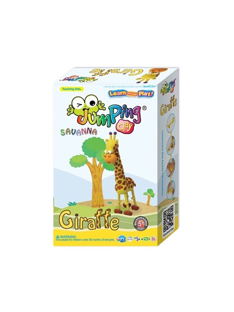 JumpingClay Afrika Hayvanları Seti Zürafa Oyun Hamuru