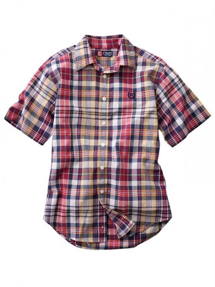 Chaps Ekose Gömlek - Kırmızı - Kahverengi