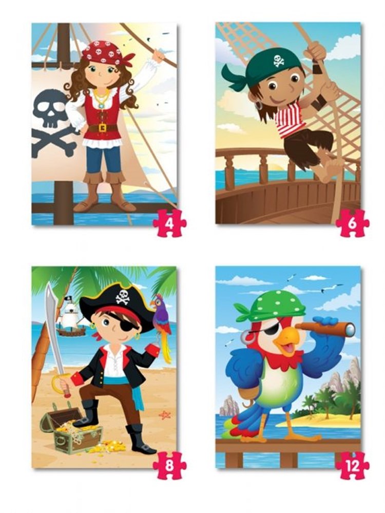 Eolo 4 Mini Puzzle Sevimli Korsanlar