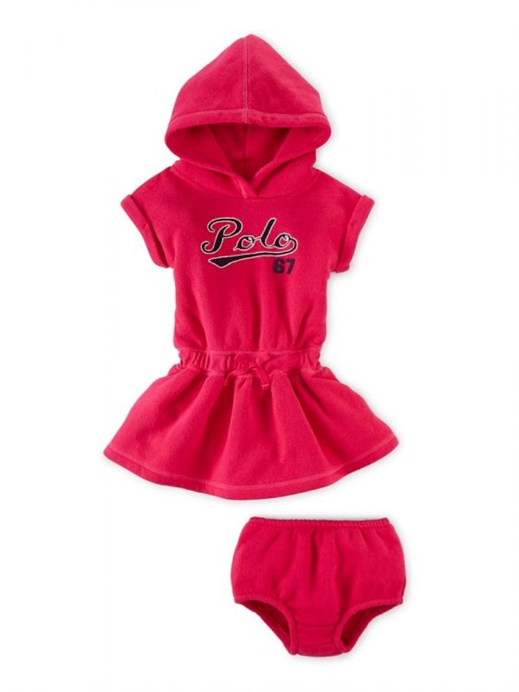 Ralph Lauren Kapüşonlu Elbise - Pembe