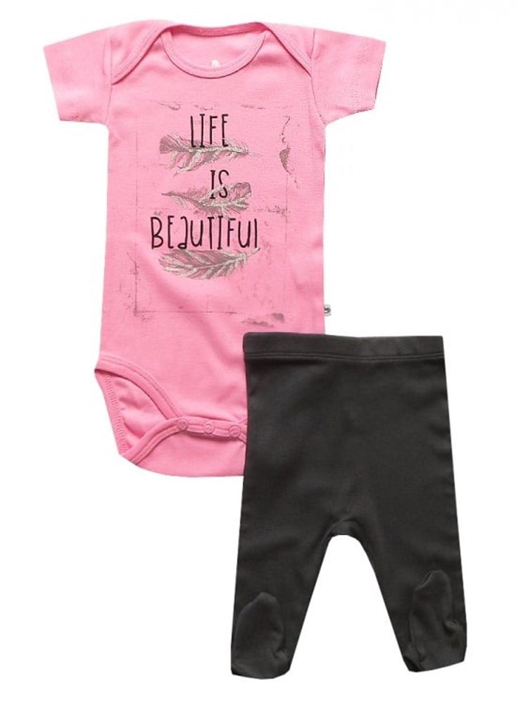 Bebeque Life Is Beautiful Set - Pembe