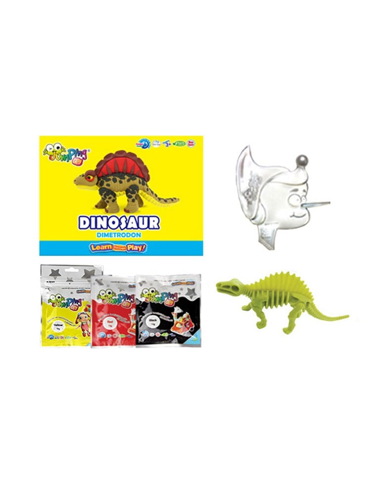 JumpingClay Colorful Dinosaur Set Dimetrodon Oyun Hamuru