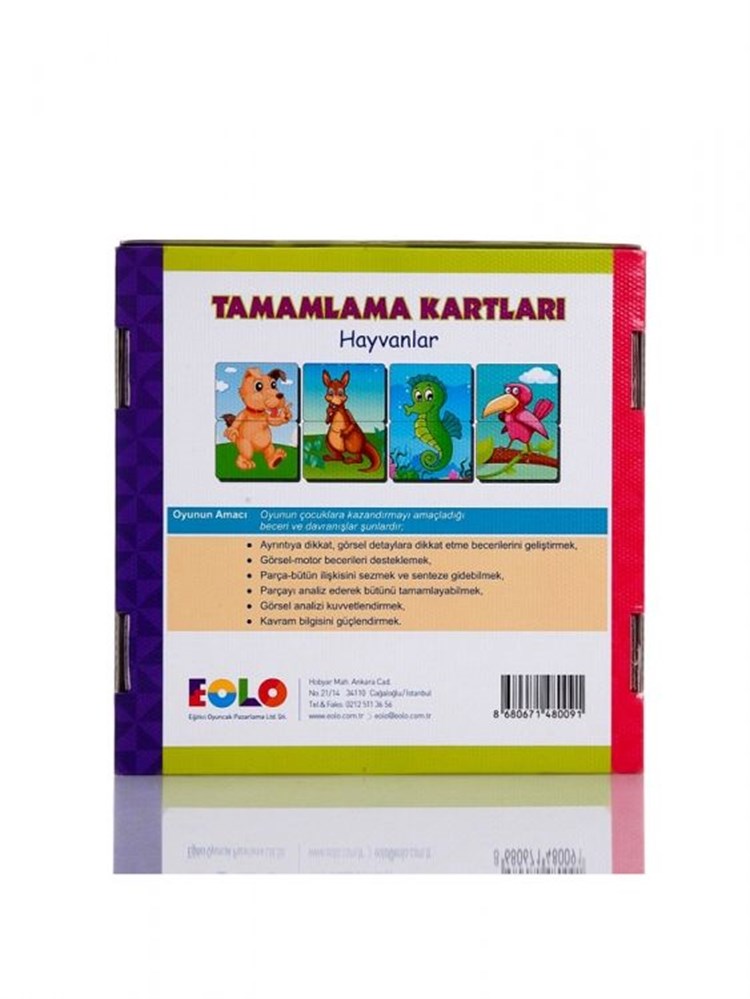 Eolo Tamamlama Kartları Hayvanlar