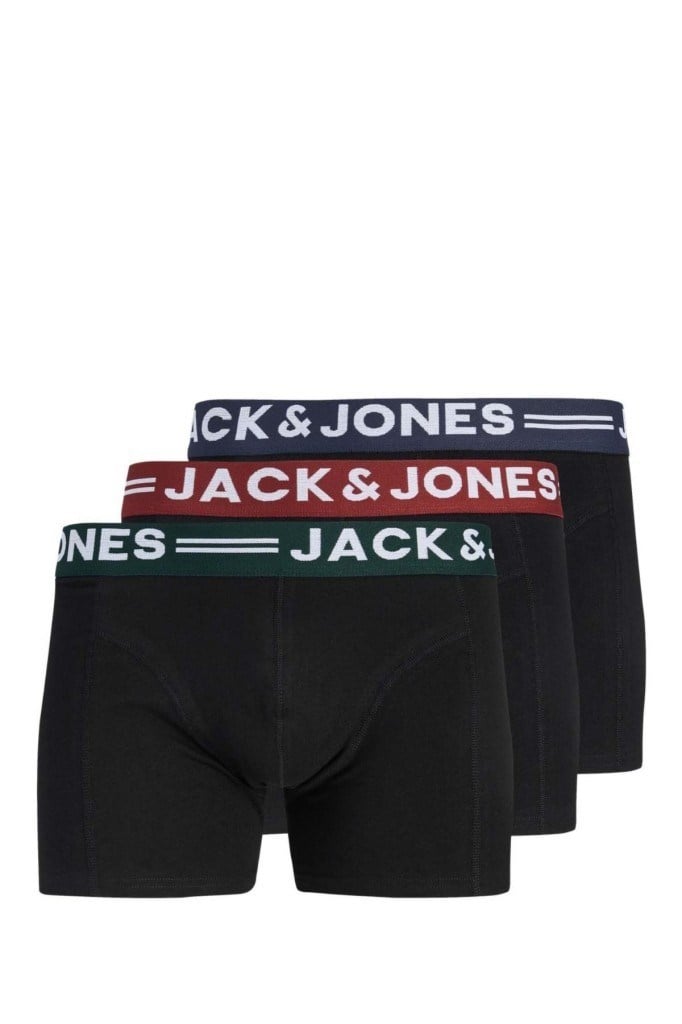 12081832 SENSE TRUNKS 3-PACK NOOS BLACK ERKEK BOXER