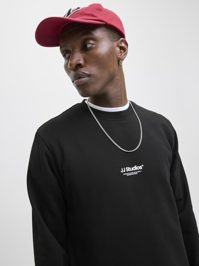 12278791 JJESOHO SWEAT BLACK ERKEK SWEATSHİRT
