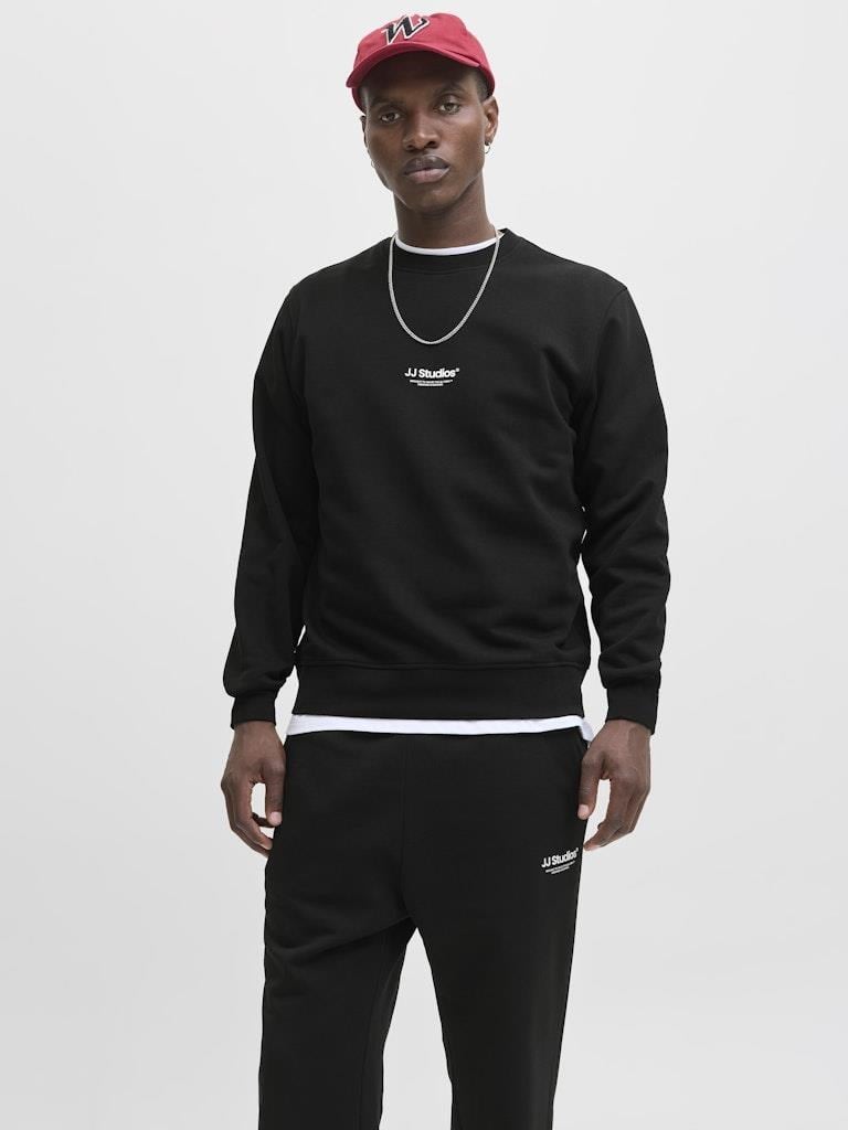 12278791 JJESOHO SWEAT BLACK ERKEK SWEATSHİRT