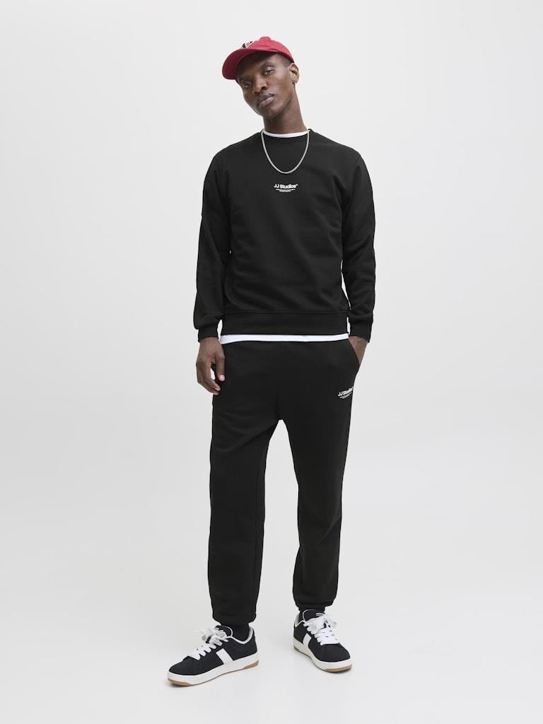 12278791 JJESOHO SWEAT BLACK ERKEK SWEATSHİRT