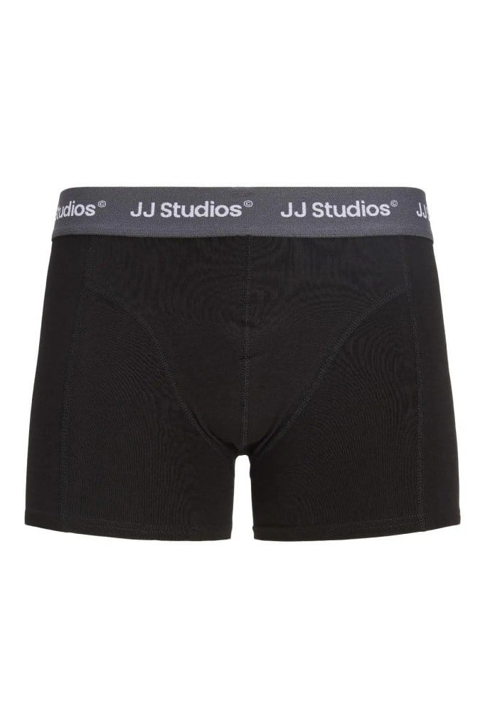 12280164 JACSOHO TRUNKS 3 PACK BLACK BLACK ERKEK BOXER