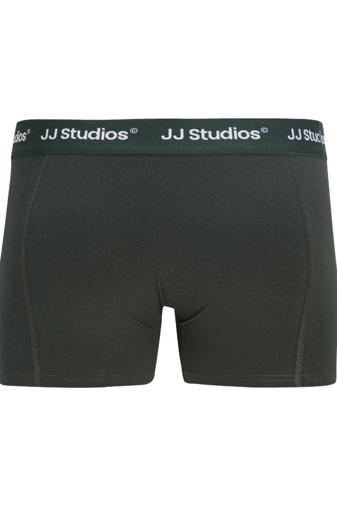 12280164 JACSOHO TRUNKS 3 PACK BLACK GRAY KHAKI ERKEK BOXER