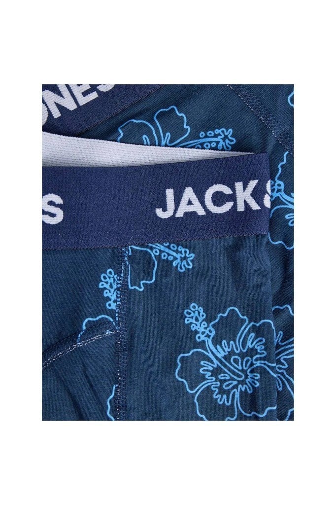 12298171 JACANTHONY PRINT TRUNKS 3 PACK BLUE ERKEK BOXER