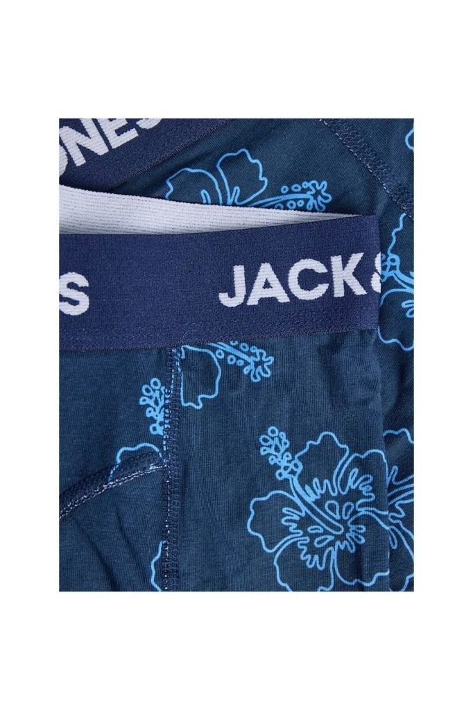 12298171 JACANTHONY PRINT TRUNKS 3 PACK BLUE ERKEK BOXER