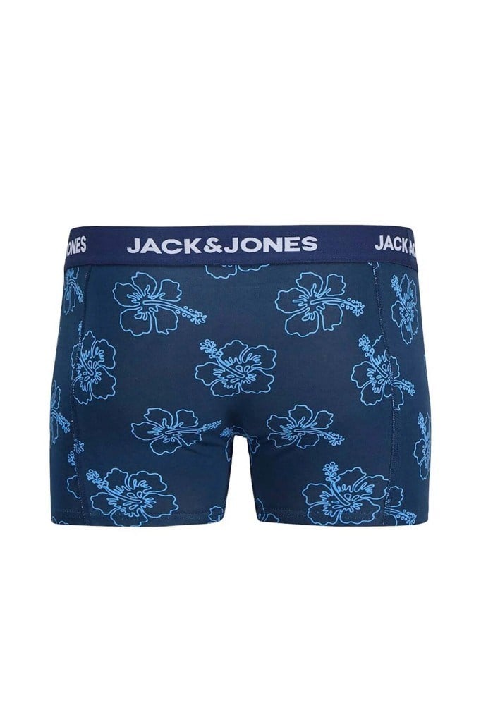 12298171 JACANTHONY PRINT TRUNKS 3 PACK BLUE ERKEK BOXER