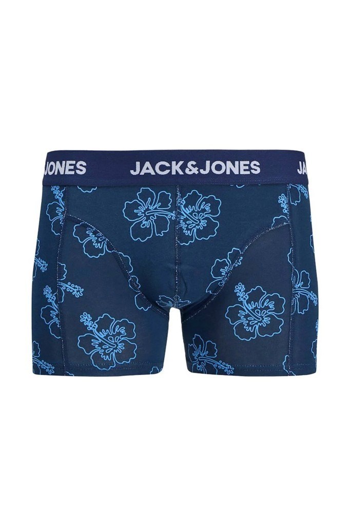 12298171 JACANTHONY PRINT TRUNKS 3 PACK BLUE ERKEK BOXER