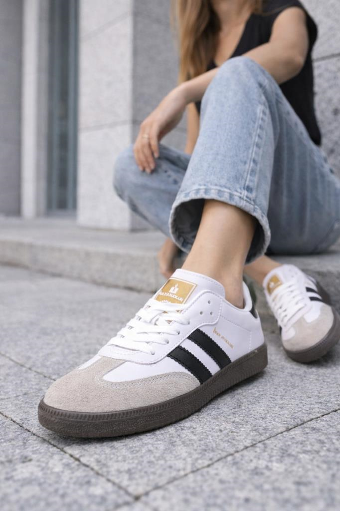 Beyaz Siyah Kadın Sneaker N-3276