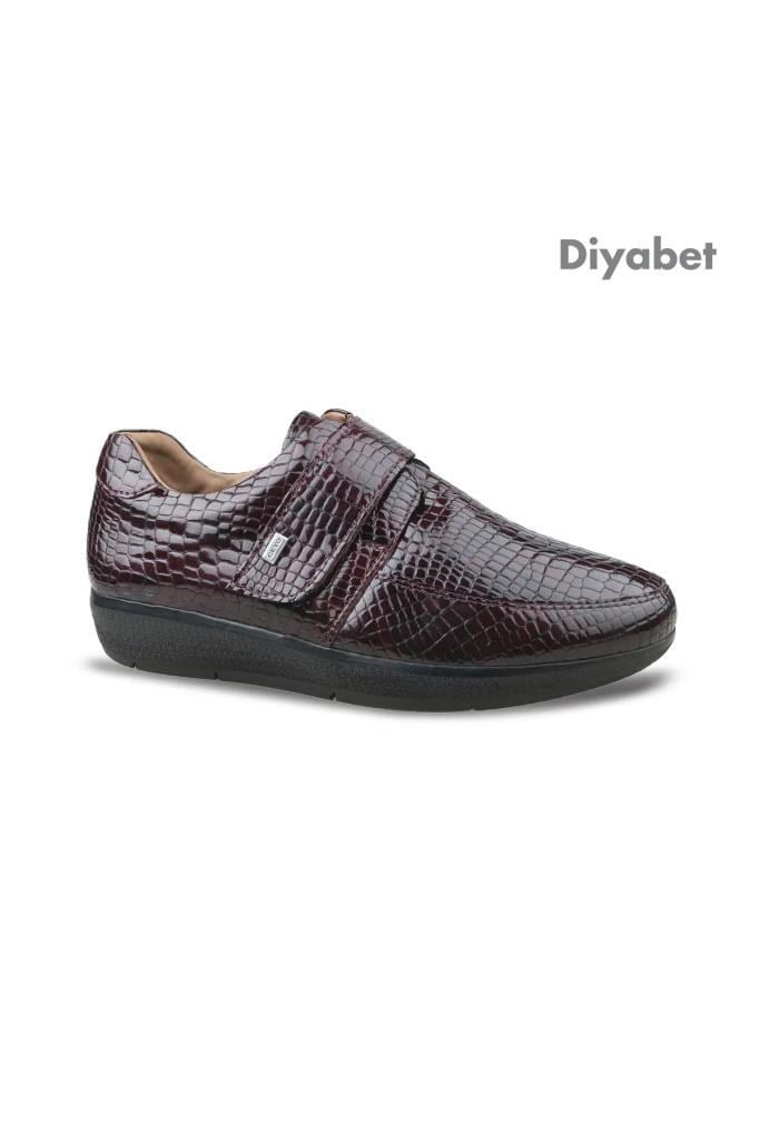 CEYO 9938-3 BORDO RUGAN KADIN AYAKKABI