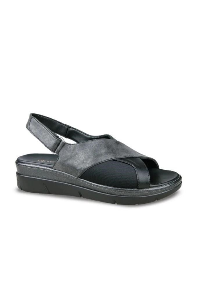 CEYO 9985 SİYAH ANATOMİK KADIN SANDALET