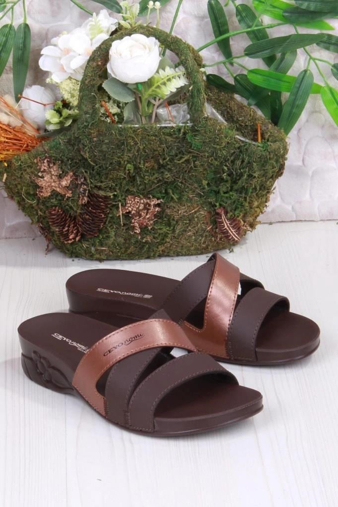 CEYO FLORA-13 KAHVE KADIN TERLİK