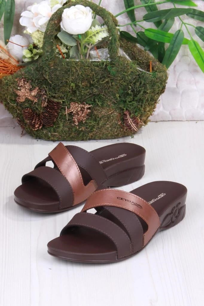 CEYO FLORA-13 KAHVE KADIN TERLİK
