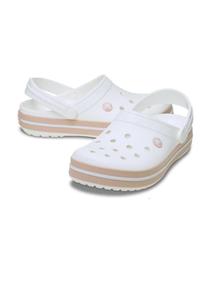 CROCS 11016-CROCBAND 1WE-WHITE/PINK CARAMEL KADIN TERLİK
