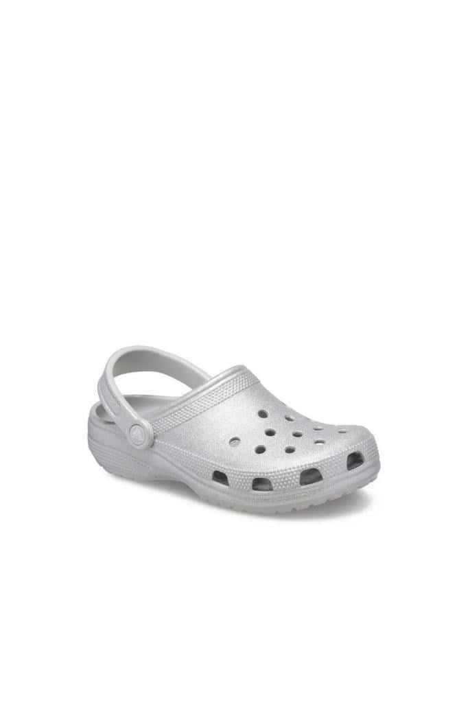 CROCS 205942-CLASSIC GLITTER 0IC-SILVER KADIN TERLİK