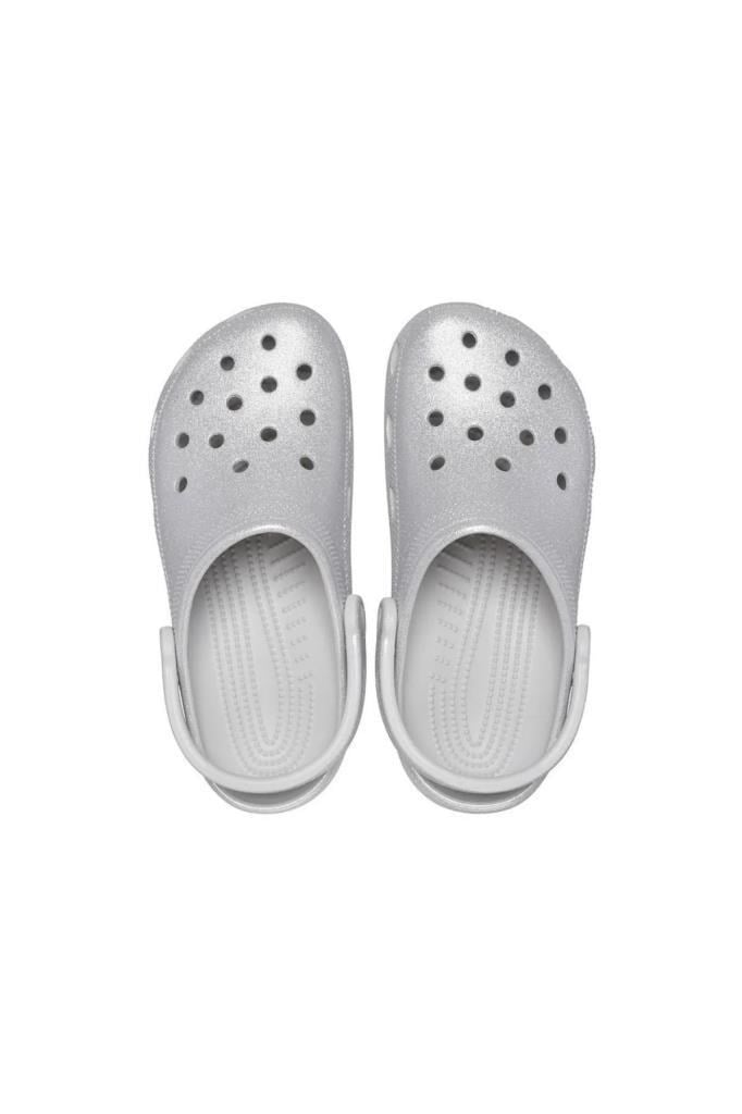 CROCS 205942-CLASSIC GLITTER 0IC-SILVER KADIN TERLİK