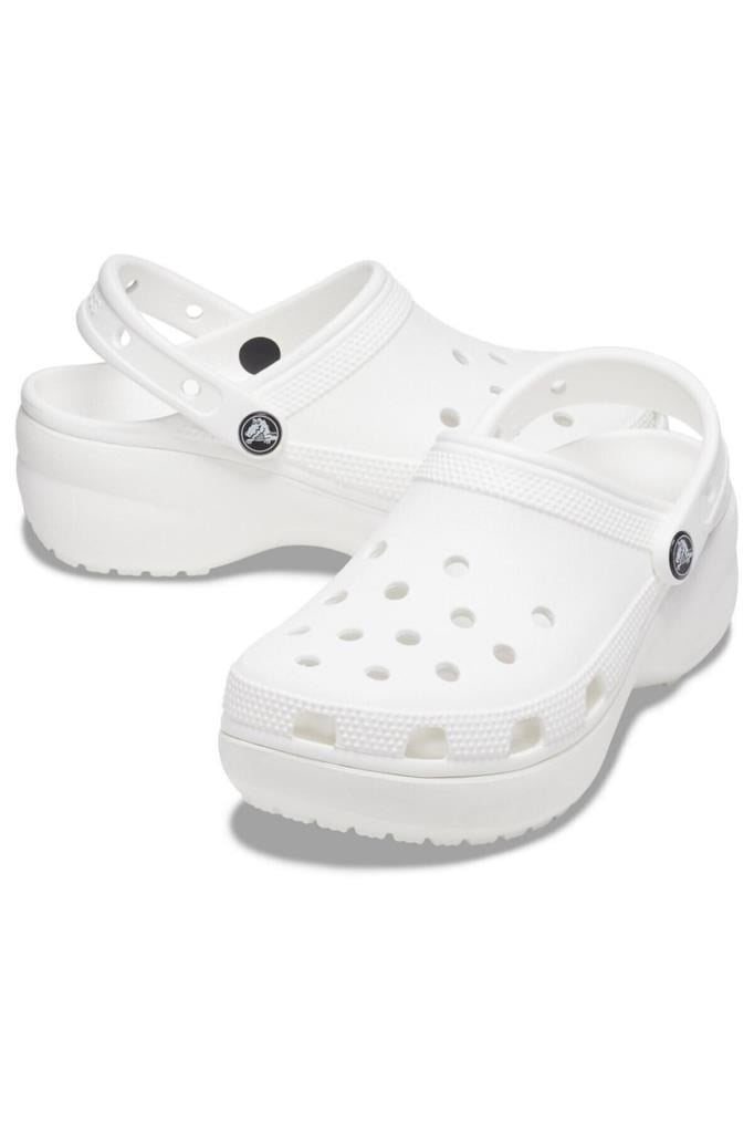 CROCS 206750 - CLASSIC PLAT 100-WHITE PLATFORM TABAN KADIN TERLİK