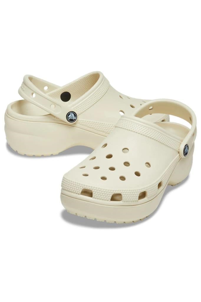 CROCS 206750-CLASSIC PLATFORM W 2Y2-BONE PLATFORM TABAN KADIN TERLİK