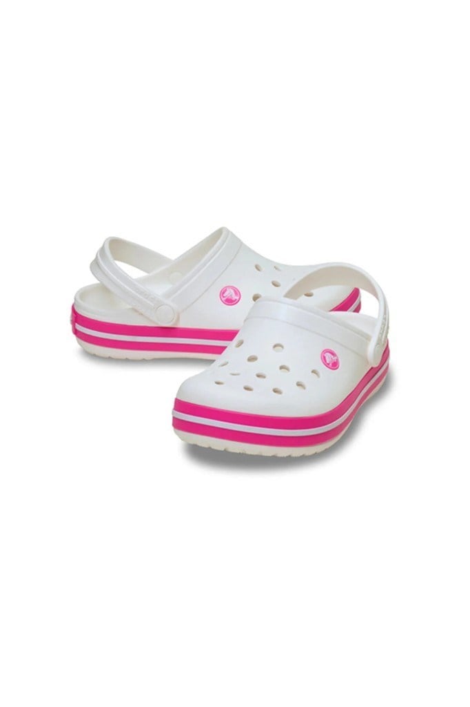 CROCS 207006-CROCBAND CLOG K 6WU-WHITE/PINK ÇOCUK TERLİK