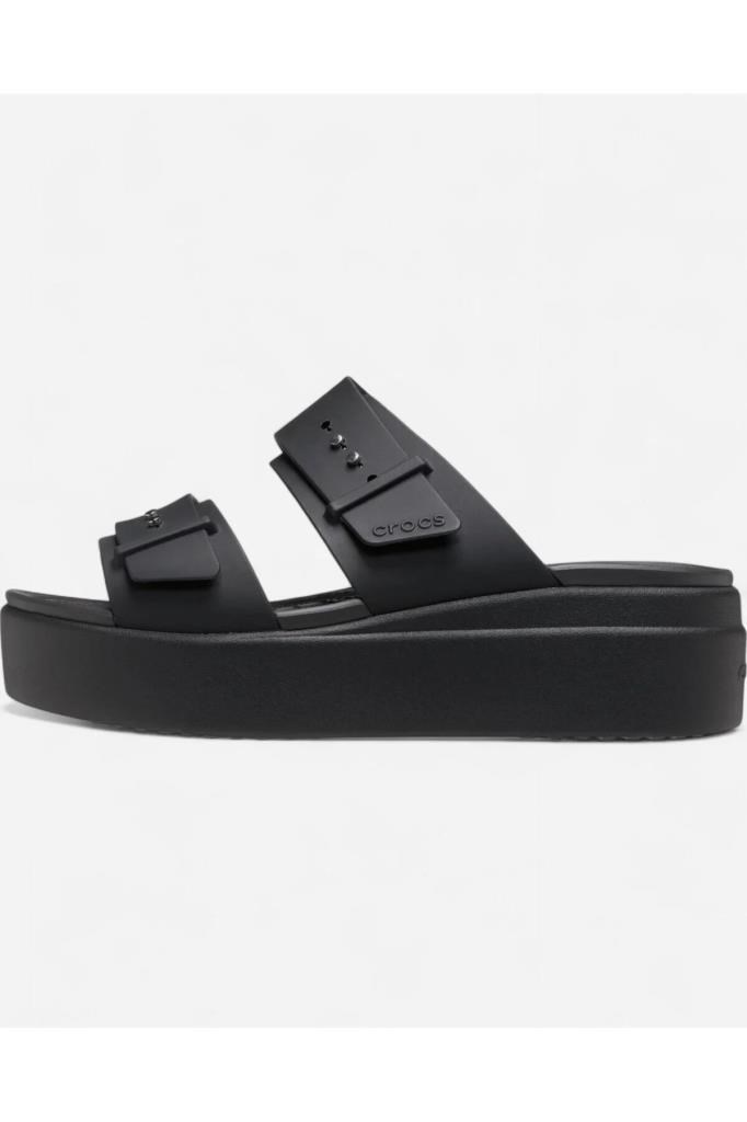 CROCS 207431-BROOKLYN BUCKLE 001-BLACK KADIN TERLİK
