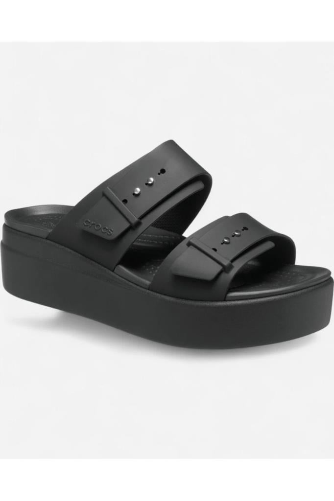 CROCS 207431-BROOKLYN BUCKLE 001-BLACK KADIN TERLİK