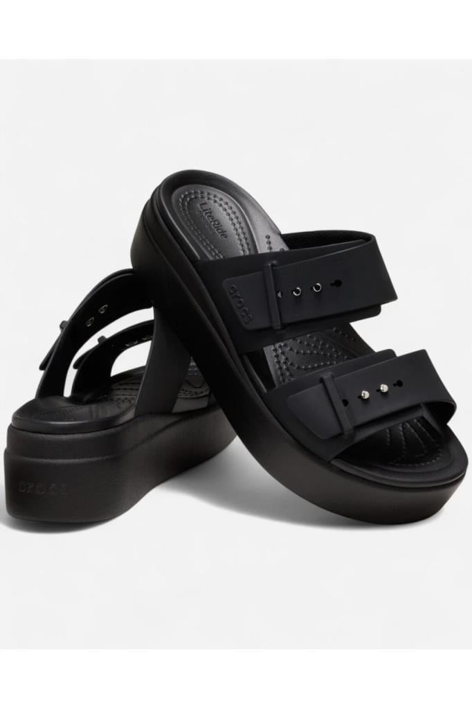 CROCS 207431-BROOKLYN BUCKLE 001-BLACK KADIN TERLİK
