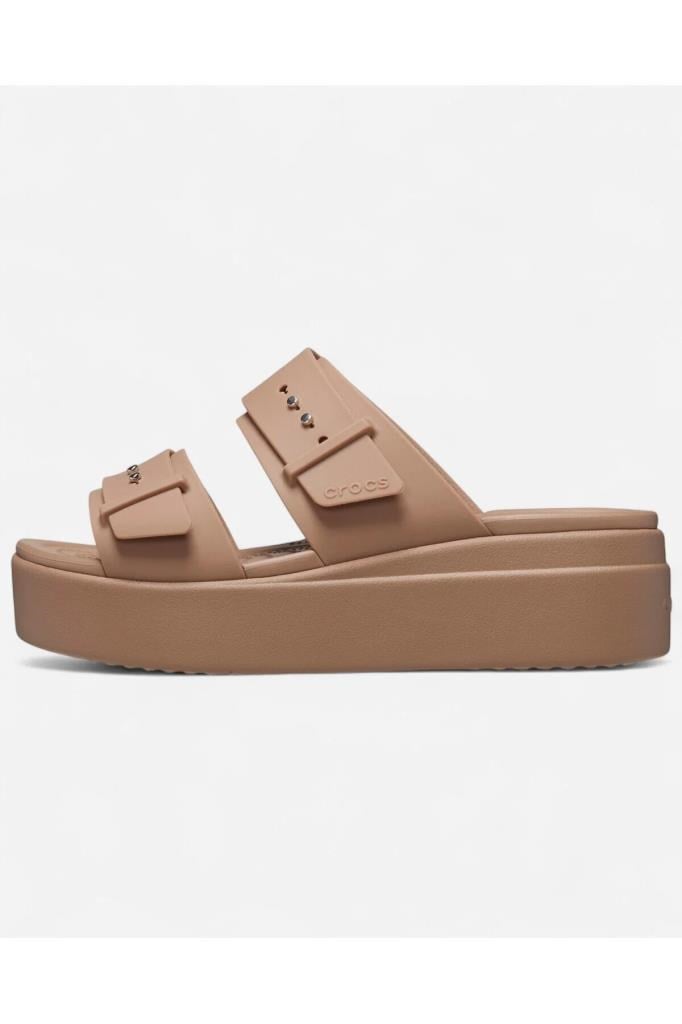 CROCS 207431-BROOKLYN BUCKLE ZQ9-LATTE KADIN TERLİK