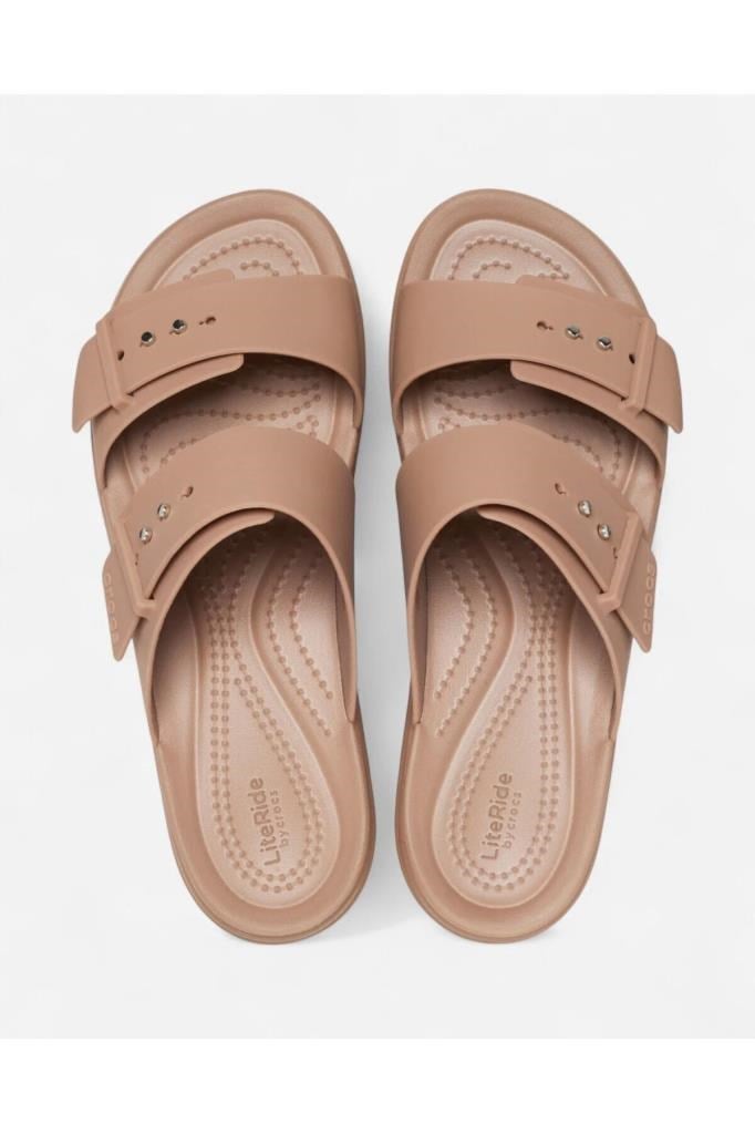 CROCS 207431-BROOKLYN BUCKLE ZQ9-LATTE KADIN TERLİK