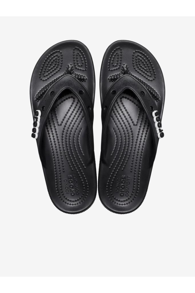CROCS 207713 - CLASSIC FLIP 001-BLACK PARMAK ARASI KADIN TERLİK