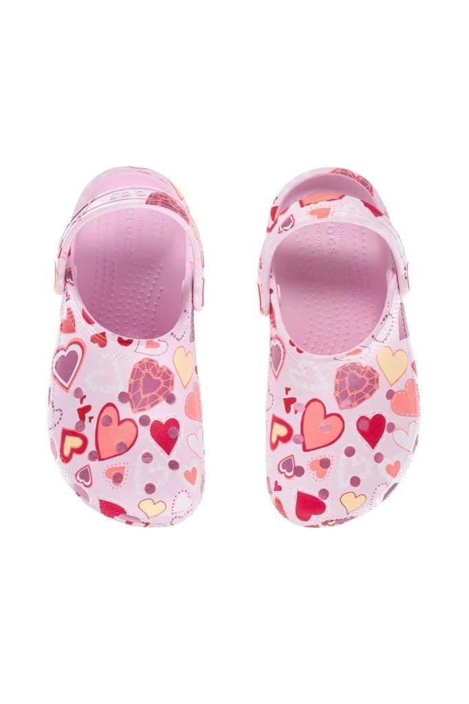 CROCS 209754-CLASSIC VDAY CLOG K 7CI-PINK ÇOCUK TERLİK