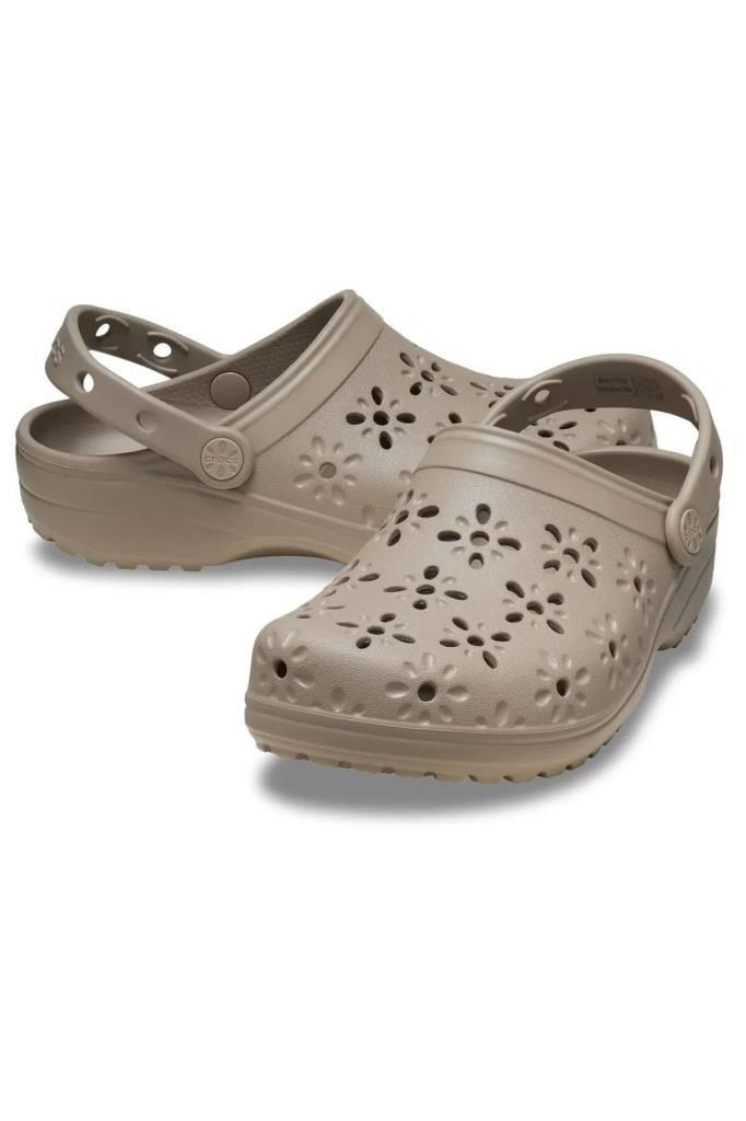 CROCS 210927-FLORAL CUT OUT 214-TAUPE KADIN TERLİK