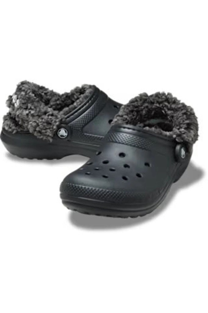 CROCS 211396-CLSC FLC LINED CG 001-BLACK KADIN TERLİK