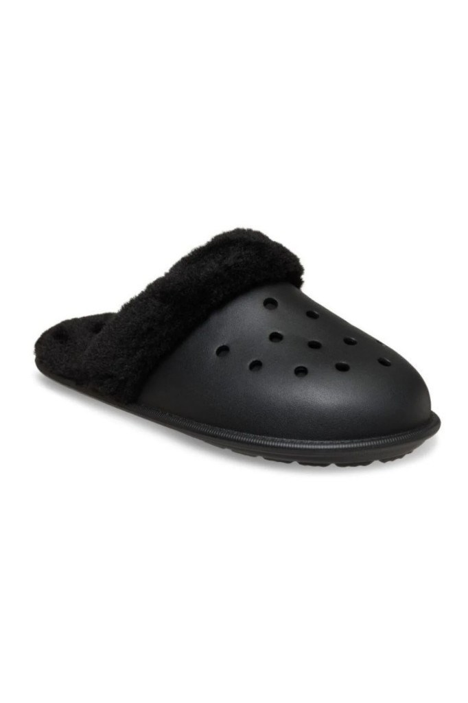 CROCS 212143-CLASSIC FUZZ SCUFF 001-BLACK UNİSEX TERLİK