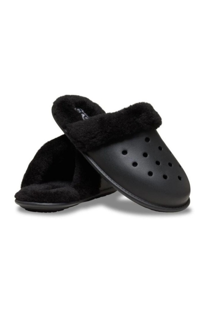 CROCS 212143-CLASSIC FUZZ SCUFF 001-BLACK UNİSEX TERLİK