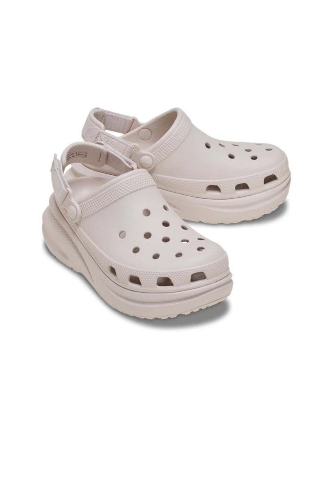CROCS 213448-NEW CRUSH CLOG 2PL-COCOA CREAM KADIN TERLİK