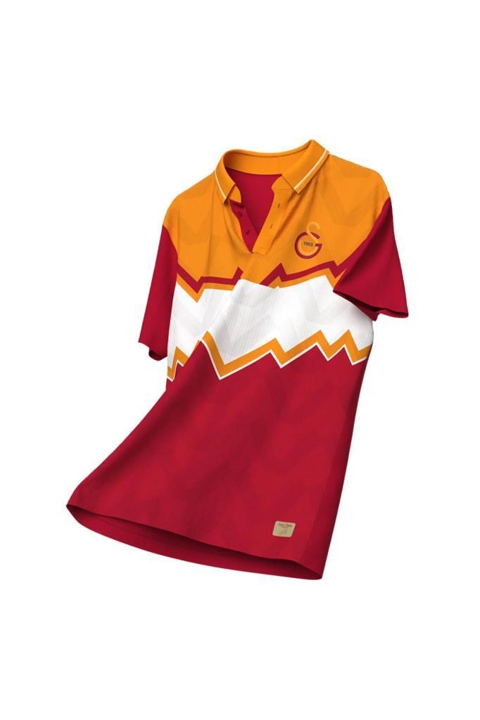 GALATASARAY E232387 OKAN BURUK DESIGN FC ERKEK T-SHIRT SARI KIRMIZI