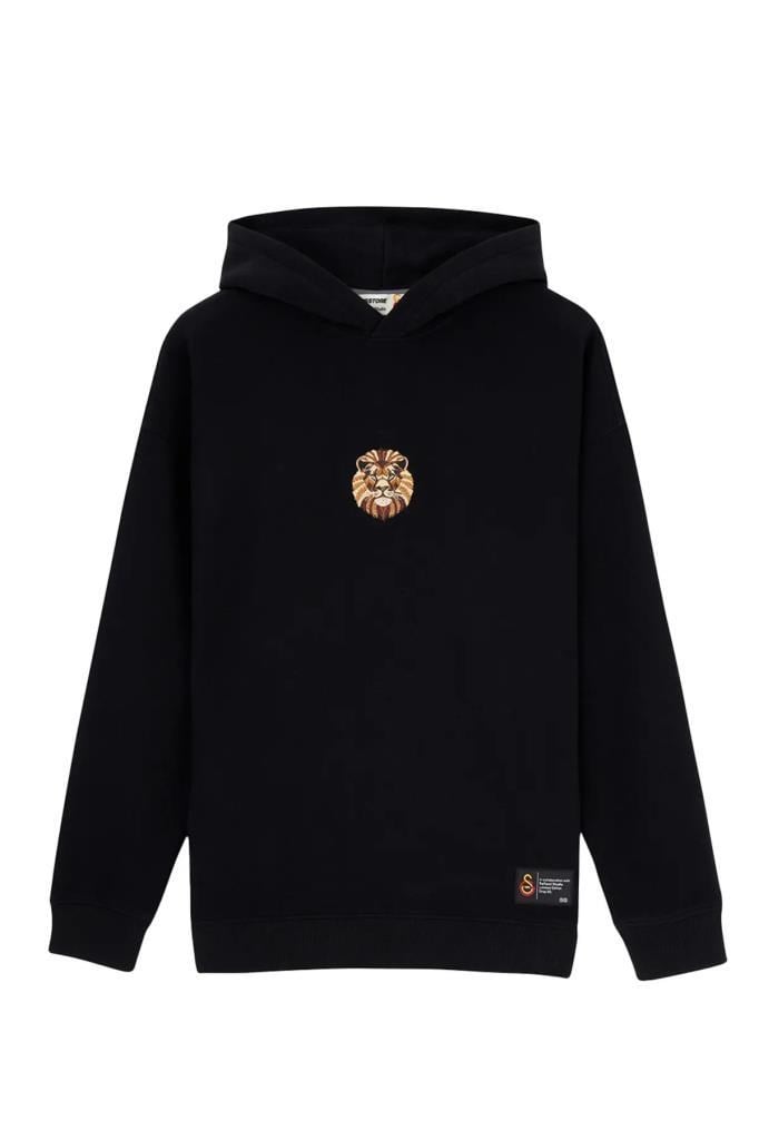 GALATASARAY E242400 REFLECT STD ASLAN HOODIE SIYAH SWEATSHİRT
