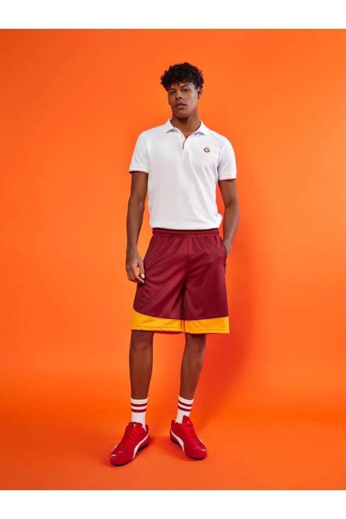 GALATASARAY E251049 BEYAZ POLO YAKA ERKEK T-SHİRT 