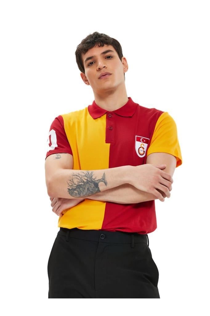 GALATASARAY E88083 METIN OKTAY POLO T-SHIRT SARI KIRMIZI