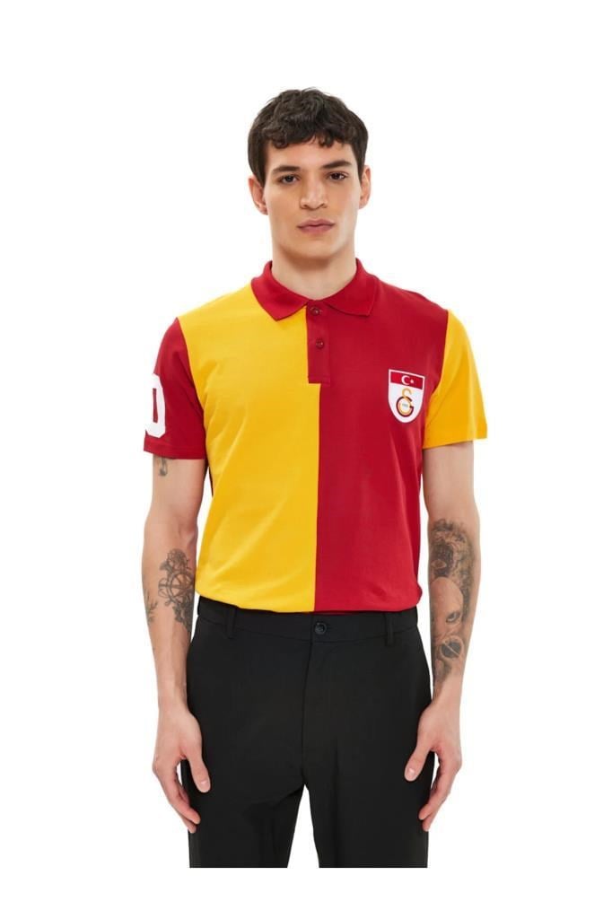 GALATASARAY E88083 METIN OKTAY POLO T-SHIRT SARI KIRMIZI