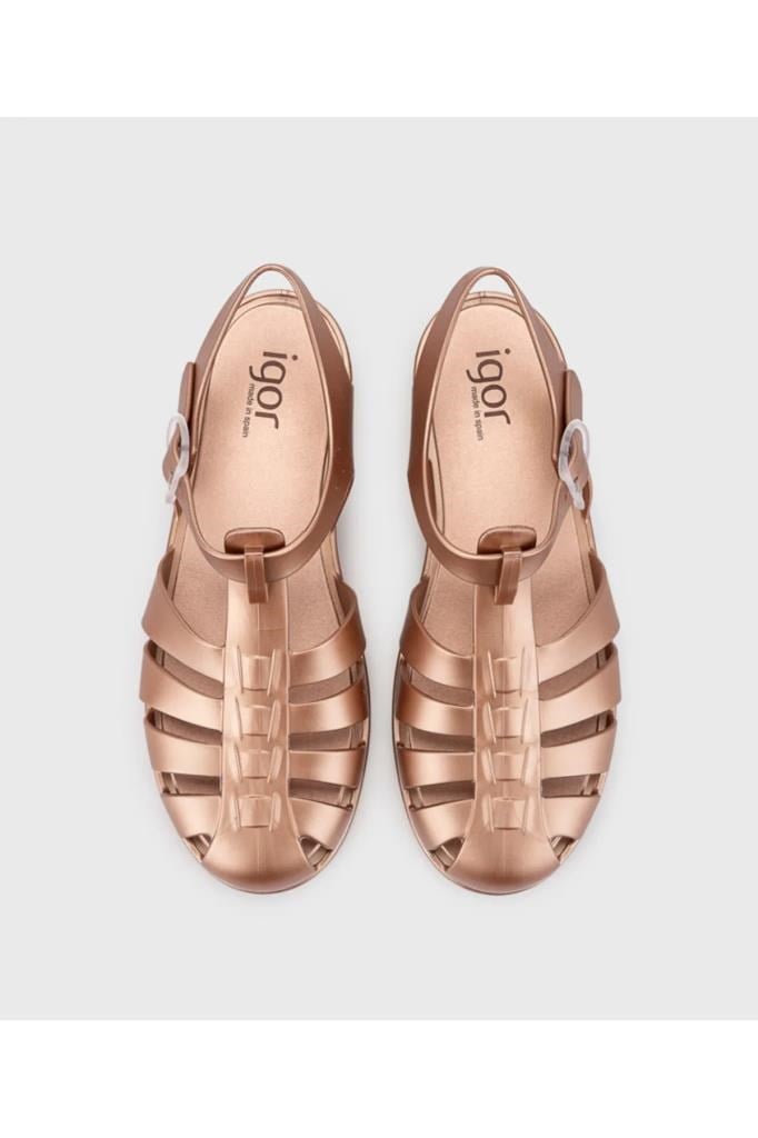 IGOR S10346 099 BRONCE KADIN SANDALET