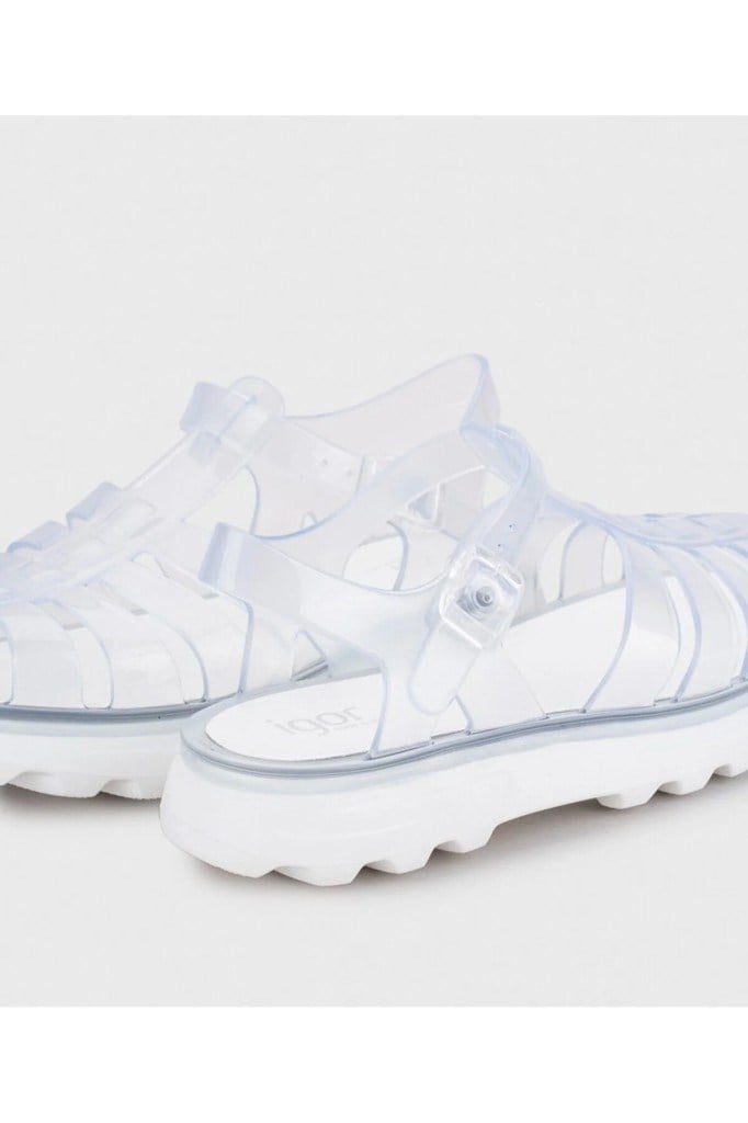 IGOR S10361 001 TRANSPARENTE BLANCO KADIN SANDALET