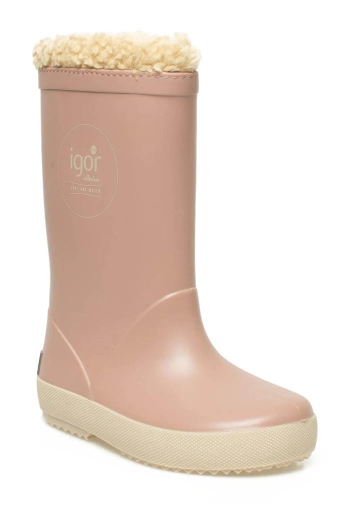IGOR W10293 SPLASH DK BORREGUITO 010-ROSA/BEIGE ÇOCUK YAĞMUR ÇİZMESİ